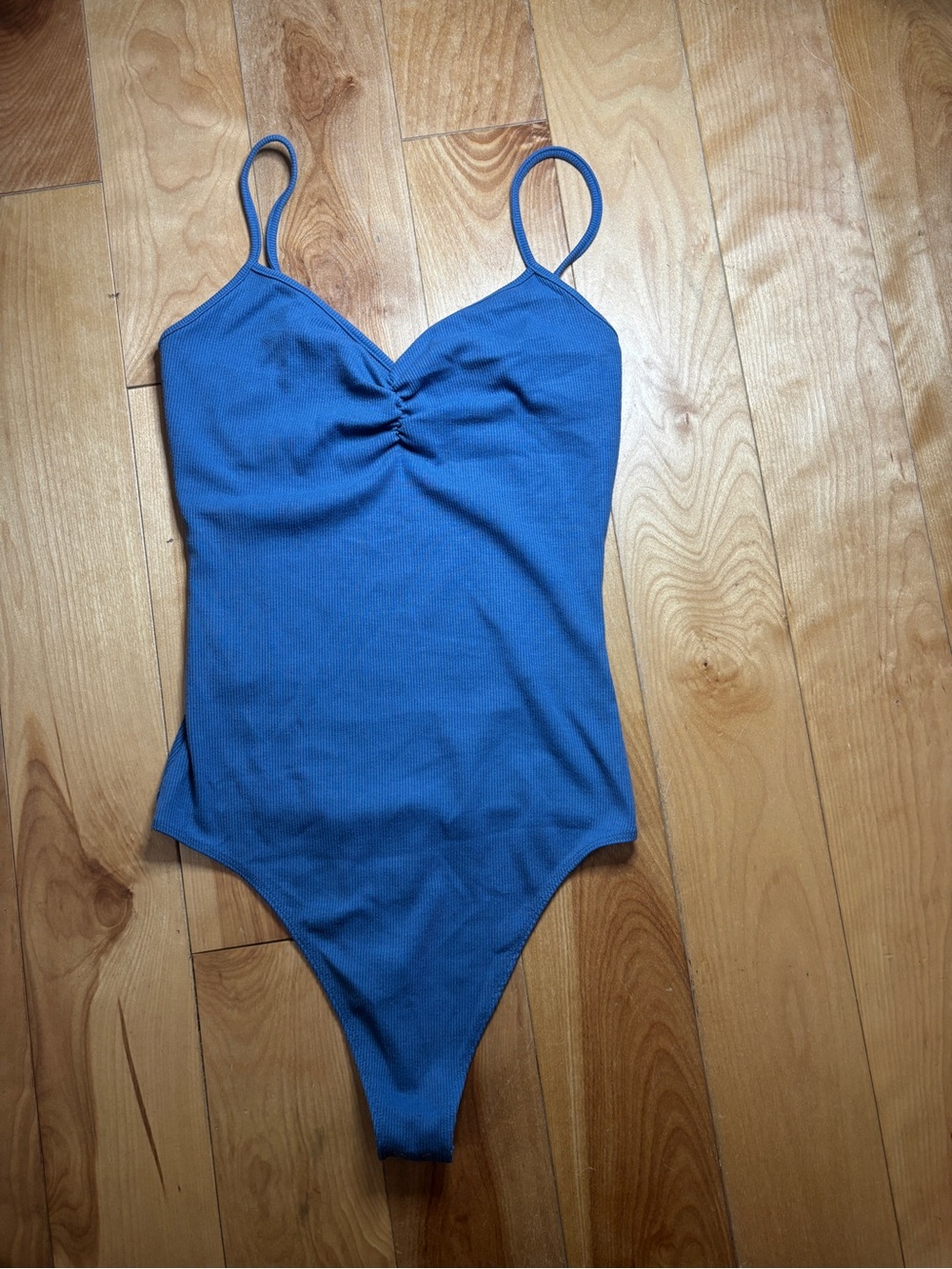 American Eagle Outfitters Girls' Solid Blue One-Piece Bodysuit